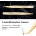 Nagaraku Professional Eyelash Extension Tweezers - Gold Curved Precision for Volume & Light Fans - N-06 Stainless Steel - Buy Online on GoSupps.com