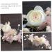 DOITOOL Bridal Hair Comb Hanfu Hair Pin Rhinestone Barrettes for Women Flower Hair Insert Comb Crystal Flower Hair Side Comb Pink Hair Clips Tiara The Flowers Spun Yarn Bride Zinc Alloy - Buy Online on GoSupps.com