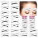 SONGJIE Eyeliner Stencil Sticker Set 20 Pairs Eyebrow Makeup Stencil Stickers Beginner Quick Eye Makeup Set Eyebrow Stencil Stickers In Various Shapes Reusable Quick Makeup Stencils Combination A
