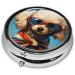 Portable Teddy Sunglasses Pill Box - 3-Compartment Metal & Plastic Insert Travel Essential - Buy Online on GoSupps.com