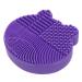 Ipetboom 2 1 Makeup Brush Cleaning Pad Scrubber Silicone Makeup Brush Silicone Holder 2 in 1 Brush Cleaner Pad Makeup Brush Holder Brush Storage Holder Silicone Brush Cleaner 11X10cm Purple