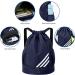 Barn Eleven 2023 Sports Backpack Waterproof Drawstring Bag with Shoe Compartment & Bottle Holder (Deep Blue) - Buy Online on GoSupps.com