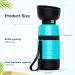 Pecute 650ml Dogs Water Bottle & Food Container 3-in-1 - Portable Portable Puppy Drinking Bottle for Travel & Walks - Light Blue - Buy Online on GoSupps.com