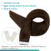 FSHINE Dark Brown Real Hair Extensions Tape - 50cm 50g 20 Pieces Remy Invisible Adhesive #4 Straight Hair Extensions - Buy Online on GoSupps.com