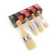 4PCs Chalk Wax Paint Brush Set for Furniture Painting | Annie Sloan & Fusion Mineral Paint Compatible | Includes 3 Small Brushes & 1 Large Chalk Brush - Buy Online on GoSupps.com