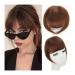 Bangs Hair Clip Bangs Hair for Women Synthetic French Bang with Temples Clip in Hair Extensions Thick Natural Full Bangs Straight Fringe Hairpieces for Daily Wear Hairpieces (Color : Light Brown)