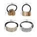 Harley Rhinestone Ponytail Holders - 4pcs Gold Hair Cuffs for Women's Ponytail Headbands - Buy Online on GoSupps.com