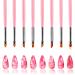 DKTOTIUP 8-Piece Nail Art Brush Set - Pink Nail Design & Dotting Tools for Perfect Nail Painting - Buy Online on GoSupps.com