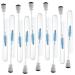 BIUDECO 10pcs Diamond Mascara Brush Portable DIY Mascara Eye Liner Tube Clear Mascara Tube Eyebrow Plastic 11.3x1.1cm Blue