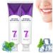 NQNFWCRJ 7 Pro Strong Whitening Toothpaste, Intense Whitening Toothpaste, Bright White Probiotic Toothpaste, Deep Cleaning Toothpaste for Oral Care