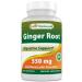 Best Naturals Ginger Root Capsules Supplement for Nausea and Motion Sickness, 550 mg, 120 Count