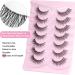 Handmade Lashes Clear Band Wispy False Eyelashes Natural Look 3D Faux Mink Lashes Wispies Natural Fake Lashes Cat Eye Strip Eyelashes Pack - Buy Online on GoSupps.com