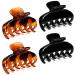 Vsiopy 3.5 Inch Strong Hold Hair Claw Clips for Women Hair Accessories for Thick Thin Hair Nonslip Big Tortoise Hair Clips, 2 Color Available (4 Packs) A series 3.5 Inch