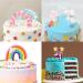 Unicorn Cake Toppers Rainbow Party Decorations Unicorn Cake Decorations for Kids Birthday Baby Shower Wedding Party Supplies Multicolor-b - Buy Online on GoSupps.com