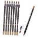 HAPINARY 16 Pcs Pencil Sharpener Eyebrow Pencil Eyebrow Pencils Waterproof Brow Pencil Black Wooden