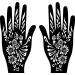 Kotbs 18 Sheets Temporary Tattoo Stencils - Indian Arabian Henna, Glitter, Airbrush Tattoo Stickers for Women, Men, Kids - Hand Body Art - Buy Online on GoSupps.com
