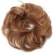 Real Fashion Hair Bun Extensions Messy Curly Hair Scrunchies Hairpieces Donut Updo Chignon Hair Piece for Women Girls Light Auburn to 26# Blonde - Buy Online on GoSupps.com