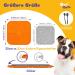 Oouipets XXL Lick Mat for Dogs & Cats | 2 Pack 25x25cm Leakproof Odorless Stress Relief with 168 Strong Suction Cups | Easy to Clean Blue & Orange - Perfect for Biting & Swimming - Buy Online on GoSupps.com