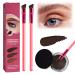 Home Eyebrow Care Kit 4d Laminated Multifunctional Realistic Eyebrow Brush Kit 4D Hair Stroke Brow Stamp Brush (Color : Taupe*2)