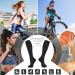 Cerpite Zipper Compression Socks - 2 Pairs, 15-20mmHg, Knee-High, for Men & Women, Running, Black/Beige, L-XL - Buy Online on GoSupps.com