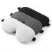 3 Pack Sleep Eye Masks Organic Cotton Alaska Bear Cool Bamboo - No Pressure Eye Donuts Contour - Handmade Upgrade Over Conventional Flat Masks Black&grey&silver