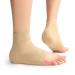 Achilles Tendon Heel Protector Compression Padded Sleeve Socks Premium Gel Heel Socks for Haglunds Bump Bursitis Tendonitis & Tenderness - 1 Pair - (Beige) - Women s 10+ Men s 9+