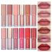 Anglicolor 12Pcs Velvet Matte Liquid Lipstick Set Waterproof Long Lasting Non-Stick Cup Not Fade Nude Lip Gloss Set  UP TO 24 HOURS  Professional Lip Makeup Christmas Gift Kit for Women (12pc)