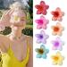 Huiguli flowers hair clip 8 pieces of hair clip flower Hawaii hair clip for women colorful flowers hair accessories for women non -slip hair styling accessories for thick thin hair