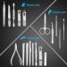 18 Piece Professional Stainless Steel Manicure Set with Travel Case - Nail Clippers, Pedicure Kit, Grooming Tools for Nail Care - Black - Buy Online on GoSupps.com