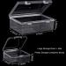 12-Piece Small Clear Plastic Beads Storage Containers with Hinged Lid - Ideal for Jewelry, Diamonds, DIY Art Crafts - 2.12 x 2.12 x 0.79 Inch - Buy Online on GoSupps.com