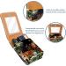 Buy Stylish Leather Lipstick Case | Mini Lip Gloss Organizer with Mirror - Tropical Palm Leaves & Leopard Design - Buy Online on GoSupps.com