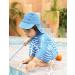weVSwe Baby Toddler Boy Swimsuit UPF 50+ Sun Protection Rash Guard Swimwear | Blue | 0-3 Years - Buy Online on GoSupps.com