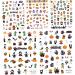 Halloween Nail Stickers 5PCS 3D Cartoon Skull Evil Goth Nail Stickers Self-Adhesive Halloween Nail Wraps Waterproof Halloween Decals for Nails - Buy Online on GoSupps.com