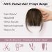 RUWISS Clip in Fringe - 100% Human Hair Wispy Bangs with Temples for Daily Wear - Dark Brown - Buy Online on GoSupps.com