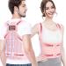 Posture Corrector for Women and Men - Adjustable Back Brace for Pain Relief - Enhances Posture and Provides Lumbar Support - Upper and Lower Back Straightener - Breathable Back Support (Pink Large) Large Pink