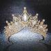 Unicra Gold Baroque Crown & Tiara - Rhinestone Wedding Queen Princess Bridal Hair Accessory for Women and Girls - Buy Online on GoSupps.com