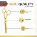 Nixcer Hair Thinning Scissors -Sharp Teeth CNC Blade with Fine Adjustment 420C J2 Japanese Steel Professional Thinners for Men Women (Gold 6.5") 6.5" Gold - Buy Online on GoSupps.com