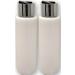 Earth's essentials 2 pieces of refillable HDPE squeezing bottles with stands on the lid 473 ml ideal for lotions shampoos conditioners and massage oils (black and chrome-plated cap)