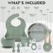 13-Piece EZIO's Baby Weaning Set - Silicone Feeding Set in Army Green - Buy Online on GoSupps.com