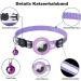 Mouyou Airtag Cat Neck Band - Soft Nylon Reflective Collar with Bell & Safety Clasp Adjustable 22-34cm Purple - Track Your Cat Safely! - Buy Online on GoSupps.com