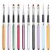 Nail Brush Set 10-piece Professional Gel Brush for Nails Nail Art UV Gel Acrylic Eyeliner - Each Individually Packed