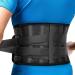 Back Brace With Warm Lumbar Pad For Lower Back Pain Relief Women Men Ergonomic Waist Support Belt Relieve Pain Lumbar Decompression Belt For Works And Sports (Color : Black Size : Medium) Medium Black