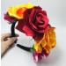 Mexican Flower Crown Headband Halloween Hairband Rose Flower Crown Headpiece Floral Hair Accessories for Cosplay Carnival Party Beach Vacaton - Buy Online on GoSupps.com