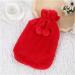 Voiakiu 2L Heat Bottle Covers - Ultra-High Plush Fur - Winter Warmer for Women & Children - Red | International Shipping Available - Buy Online on GoSupps.com