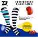 3 PCS Wide Calf Plus Size Compression Socks 20-30 mmHg for Nurses - Black & White - 3XL - Buy Online on GoSupps.com