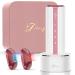 Jitesy IPL Hair Removal for Women and Men  Pro 6 Permanent Hair Removal Device  3-IN-1 Painless Hair Remover with Sapphire Ice-Cooling For Leg Face Bikini  Include Clean Base&Leather Box White+Pink
