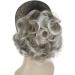 Aimole Lady Short Curly Synthetic Ponytail Clip on Extensions (48T Light Gray Blonde with Dark Root) - Buy Online on GoSupps.com
