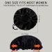 RedJoe 22 Momme 100% Mulberry Silk Bonnet Hair Wrap Sleep Cap with Adjustable Scrunchies - Elastic Stay On Head - Black - Buy Online on GoSupps.com