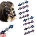 Sparkling Crystal Stone Braided Hair Clips Satin Fabric Hair Bands Braided Hair Clip with Rhinestones for Women (8 PCS)
