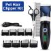 Cordless Dog Hair Clipper Kit - Low Noise Trimmer for Dogs & Cats - Rechargeable Grooming Set with Guide Comb, Comb, and Scissor (Blue) - Buy Online on GoSupps.com